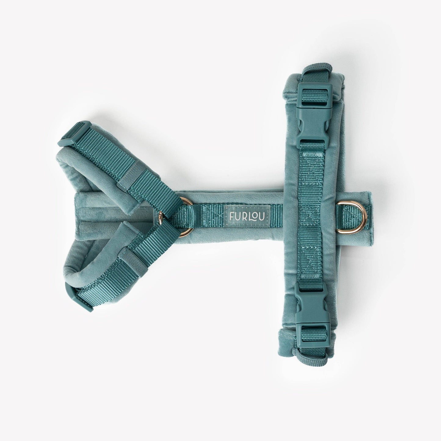 Bleu - Harnais pour chien en velours