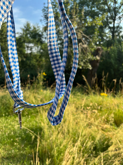 Laisse Vichy bleu