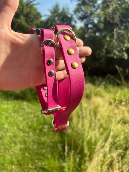 Collier biothane fushia