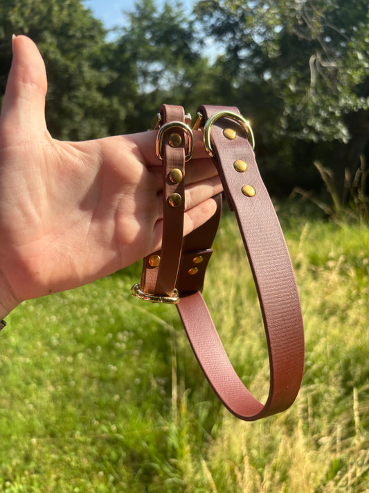 Collier biothane Brun
