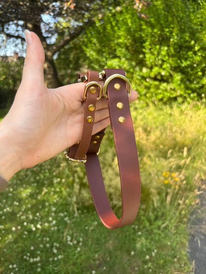 Collier biothane Brun
