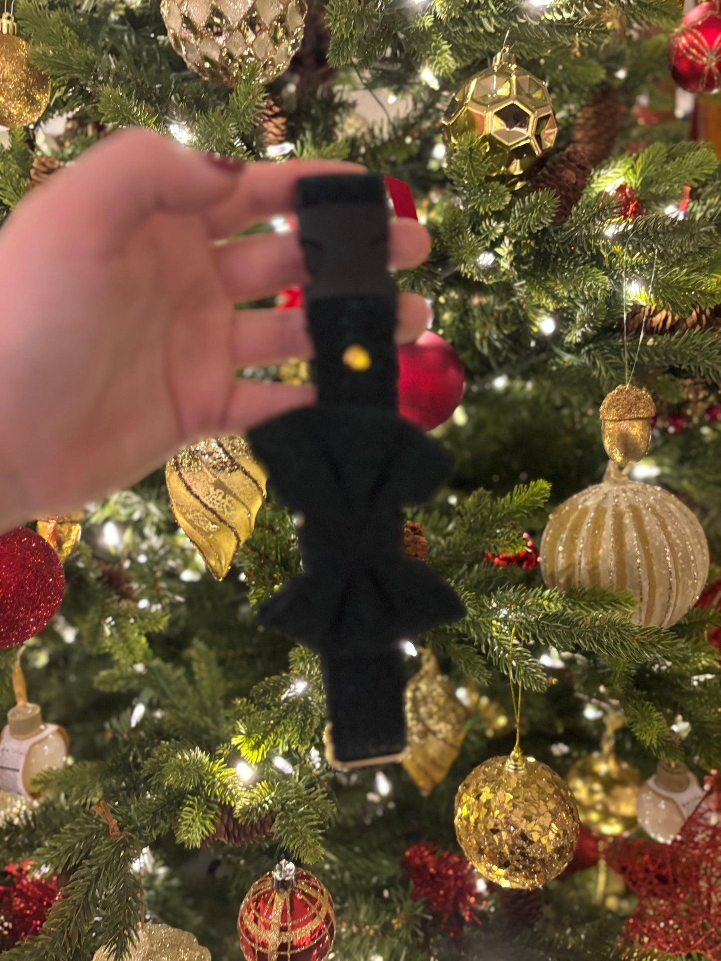 Collier pailleté vert sapin