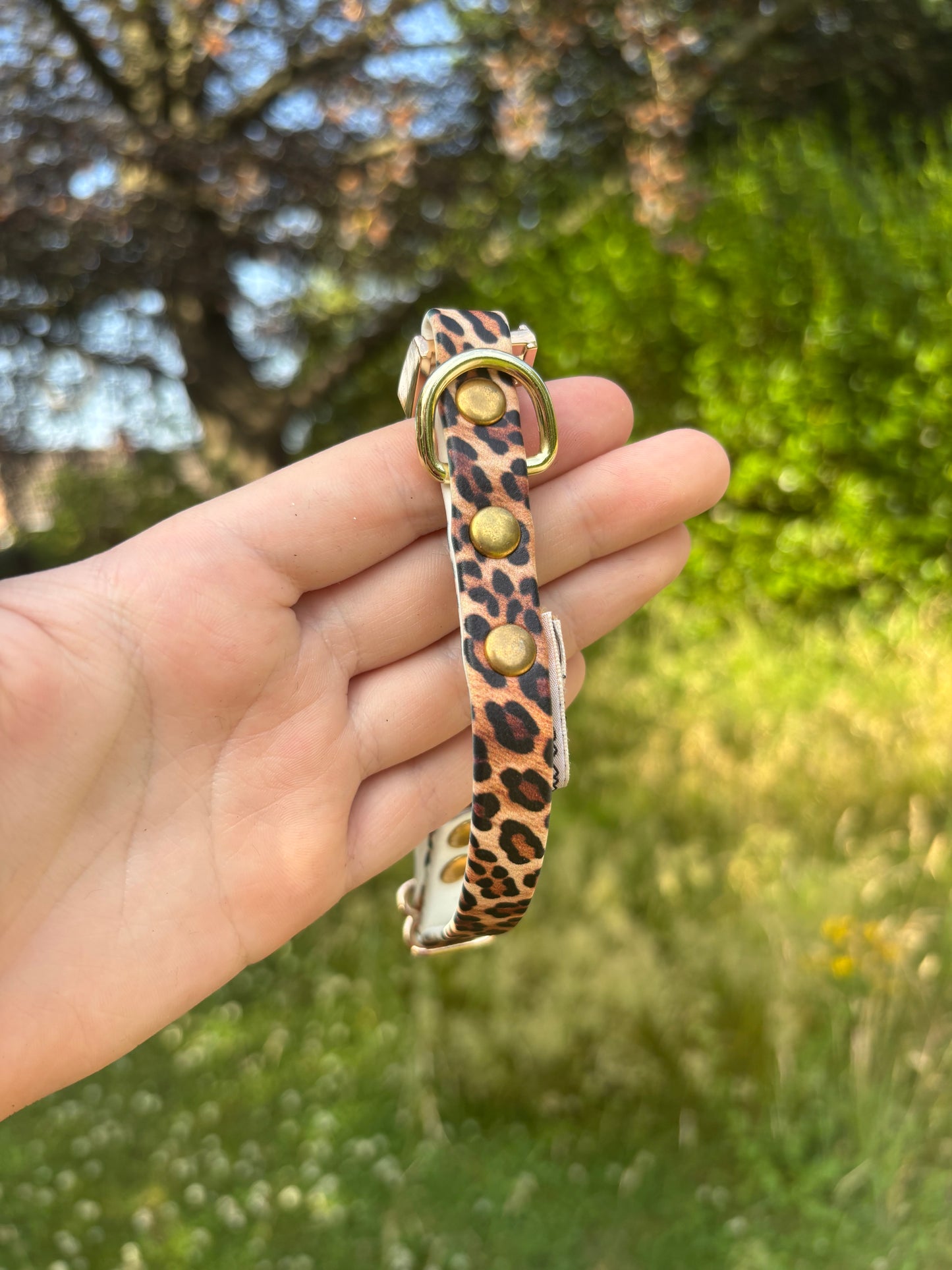 Collier biothane Léopard
