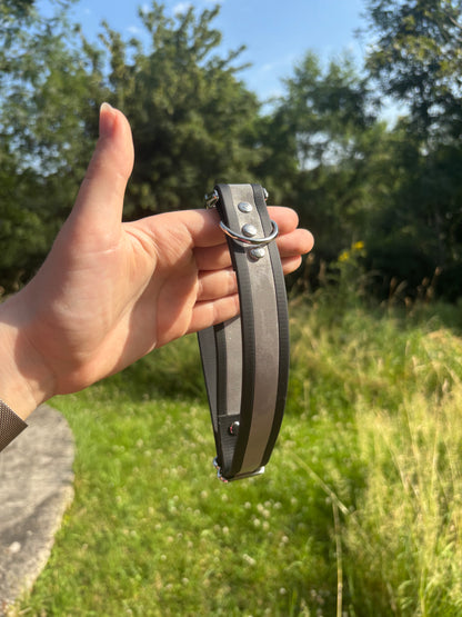 Collier biothane Noir réfléchissant