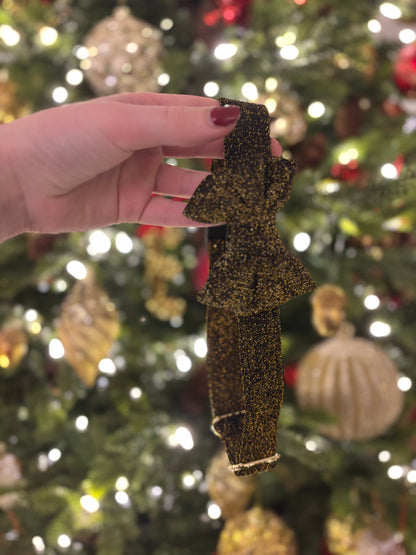 Collier pailleté doré