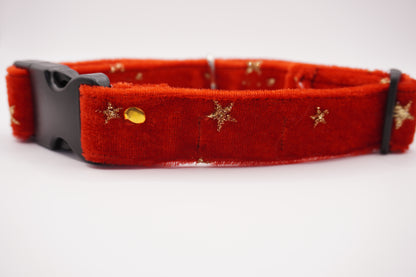 Collier Velours rouge