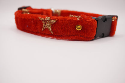 Collier Velours rouge