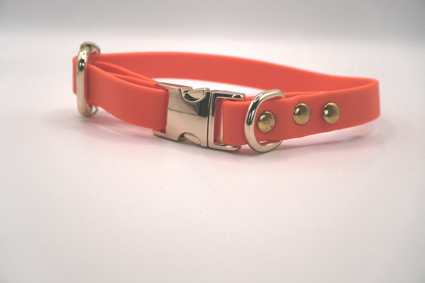 Collier biothane Orange fluo