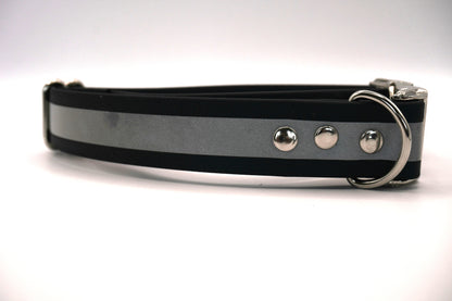 Collier biothane Noir réfléchissant