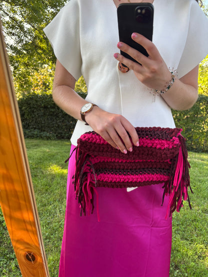 Sac crochet Mia Bordeaux