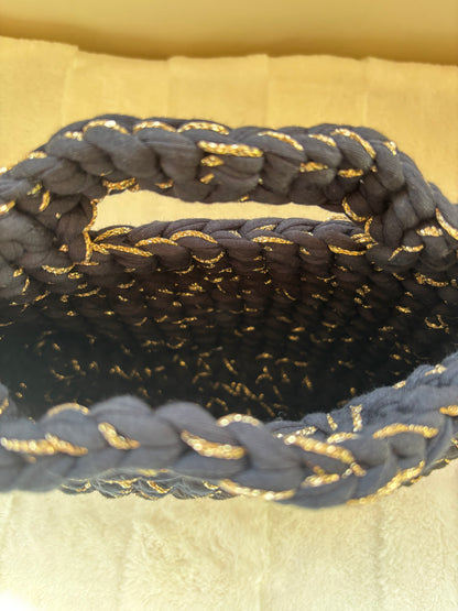 Sac crochet Iris Noir