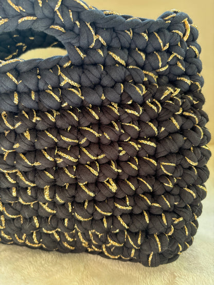 Sac crochet Iris Noir