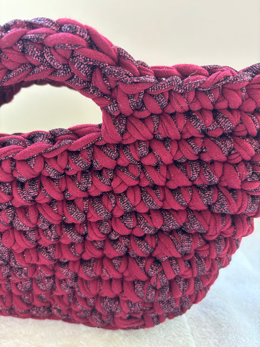 Sac crochet Iris Bordeaux