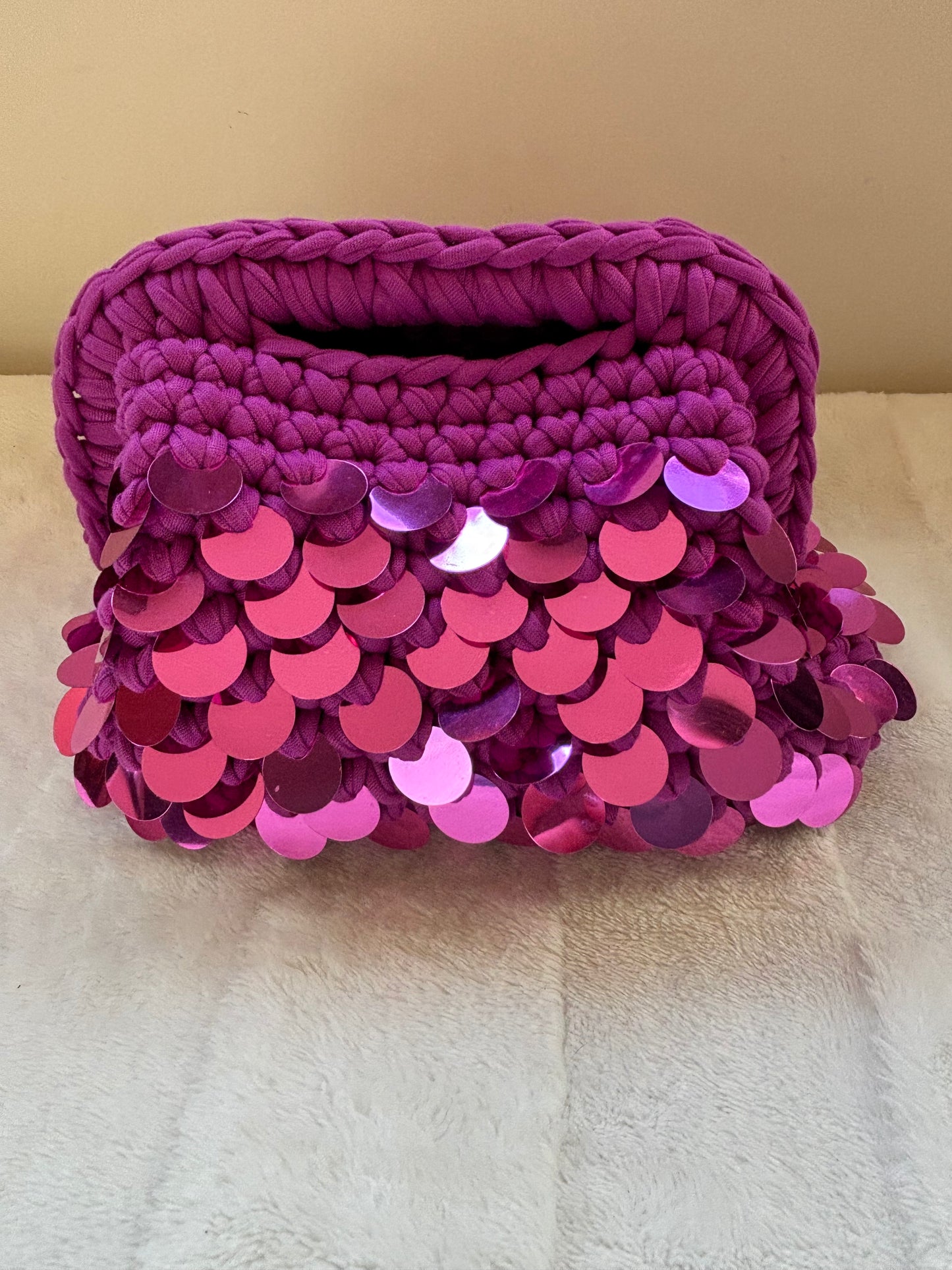 Sac Victo Rose à paillettes