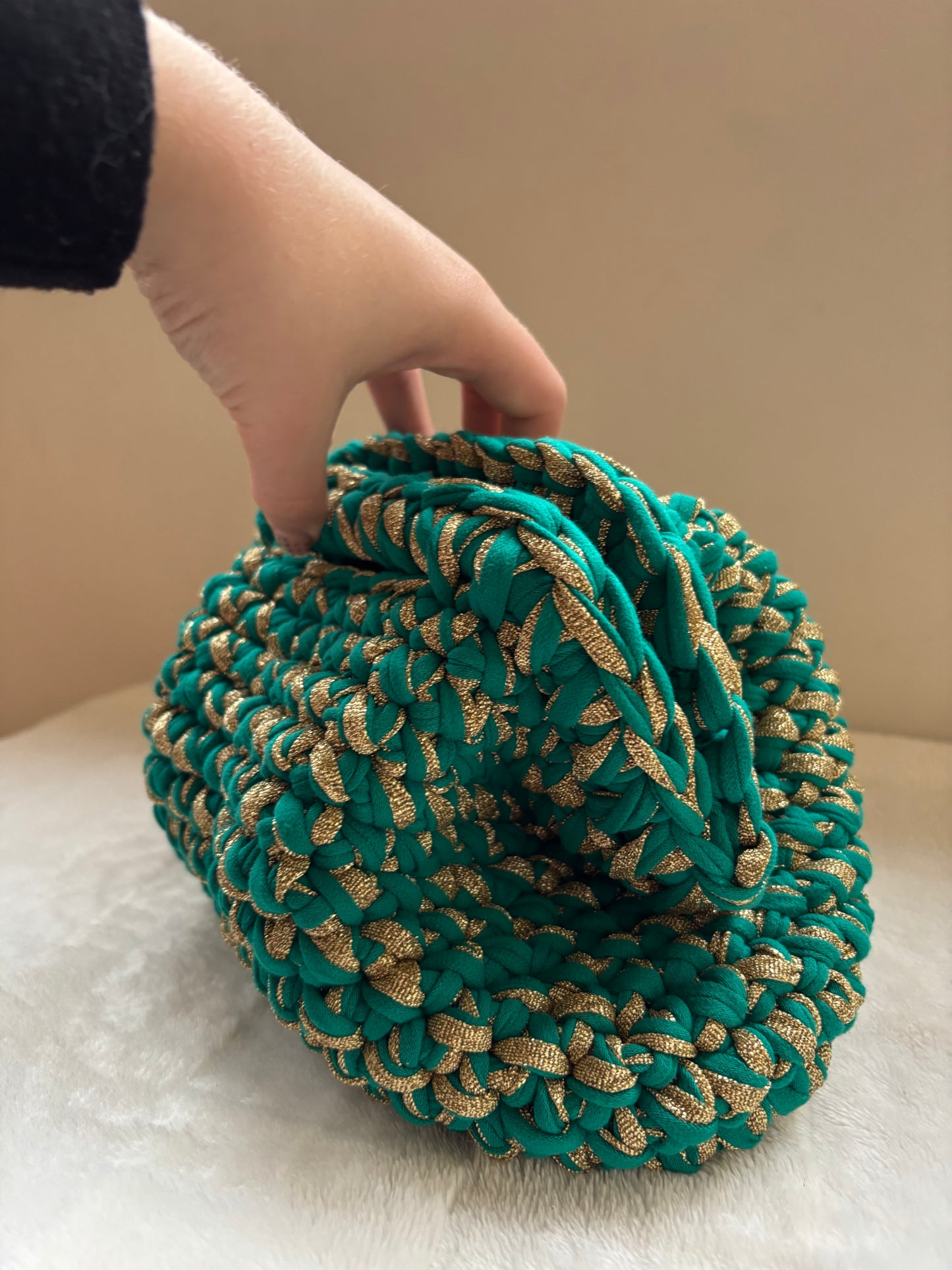 Sac Victo Emeraude et doré